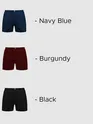 Plain Black Navy Blue And Burgundy Mens Boxer Combo-Pack of 3