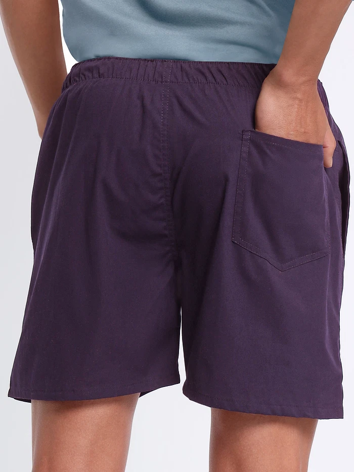 Plain Dark Violet Mens Boxer