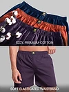 Plain Dark Violet Mens Boxer