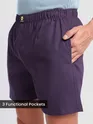 Plain Dark Violet Mens Boxer