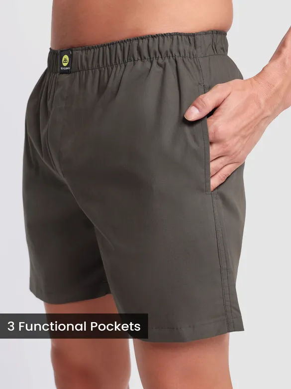 Pick Any 4- Plain Mens Boxers Combo