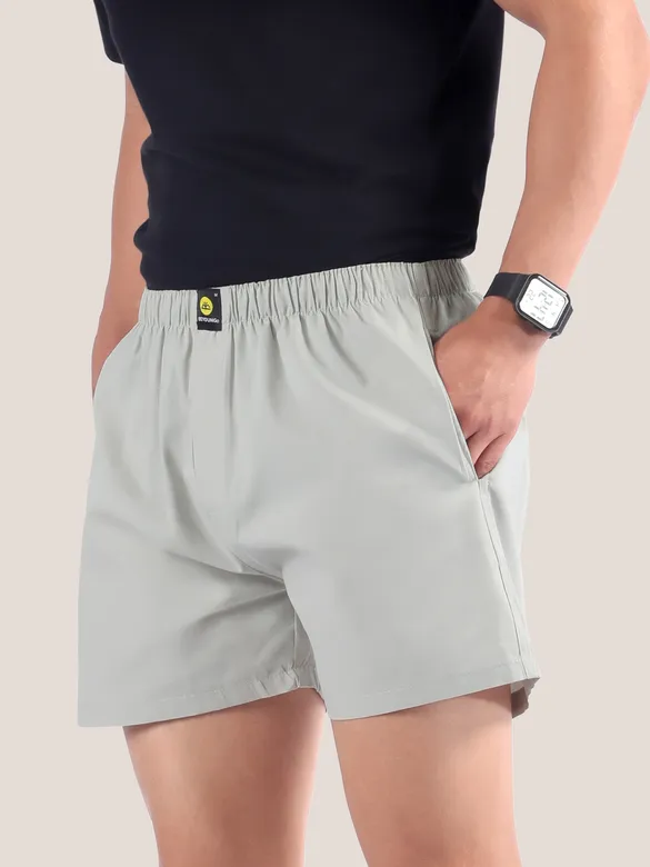 Plain Light Grey Mens Boxers