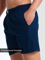 Plain Navy Blue Mens Boxer