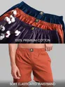 Plain Rust Orange Mens Boxer