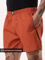 Plain Rust Orange Mens Boxer
