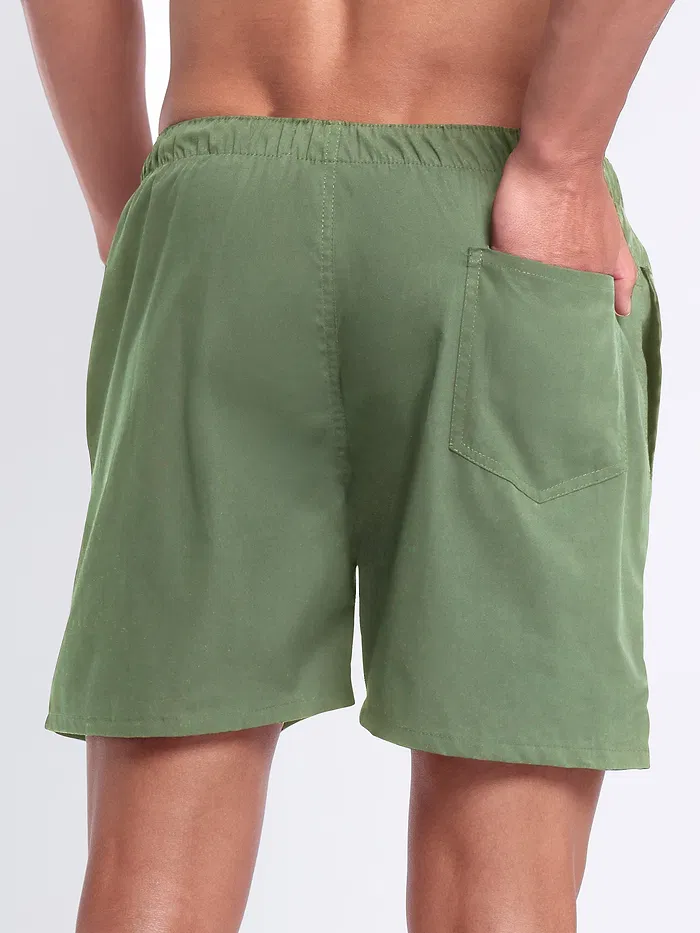 Plain Sage Green Mens Boxers