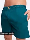 Plain Teal Blue Mens Boxer