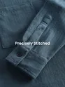 Airforce Blue Dual Pocket Cotton Shirt