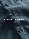 Airforce Blue Dual Pocket Cotton Shirt