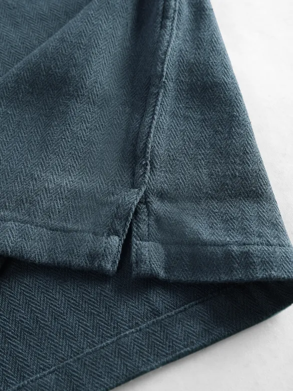 Airforce Blue Dual Pocket Cotton Shirt