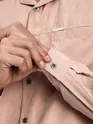 Baby Pink Front Yoke Suede Shirt