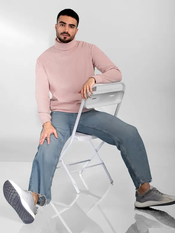 Baby Pink Turtle Neck Sweatshirt