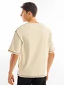 Beige BEYOUNG Puff Print Oversized T-shirt