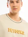 Beige BEYOUNG Puff Print Oversized T-shirt