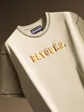 Beige BEYOUNG Puff Print Oversized T-shirt