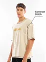 Beige BEYOUNG Puff Print Oversized T-shirt