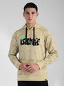 Beige Comic Printed Hoodie