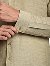 Beige Crinkled Shirt