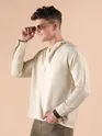 Beige Hooded Shirt