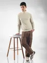 Beige Turtle Neck Sweatshirt