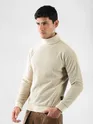 Beige Turtle Neck Sweatshirt