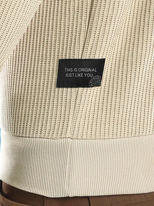 Beige Turtle Neck Sweatshirt