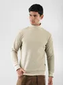 Beige Turtle Neck Sweatshirt