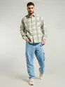 Beige Waffle Checked Shirt