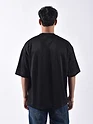 Black Applique Patch HD Print Oversized T-Shirt
