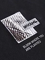Black Applique Patch HD Print Oversized T-Shirt