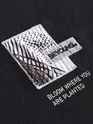Black Applique Patch HD Print Oversized T-Shirt
