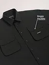 Black Baggy Pocketed Shirt