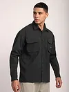 Black Baggy Pocketed Shirt