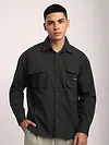 Black Baggy Pocketed Shirt