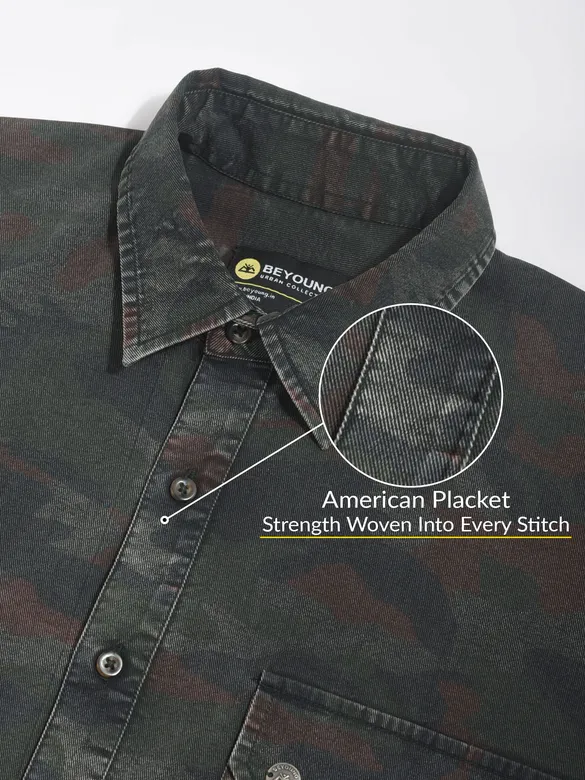 Black Camo Print Shirt