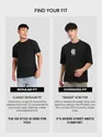 Black Chest Patch Oversized T-Shirt