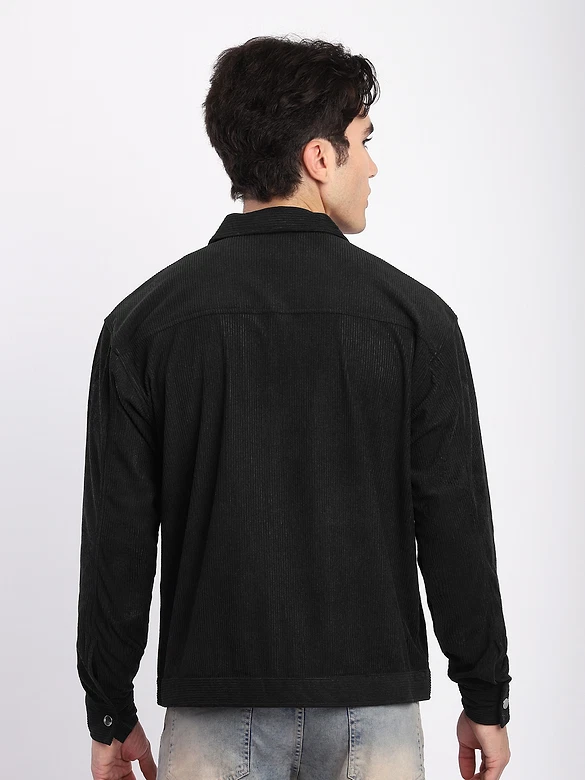 Black Corduroy Shacket