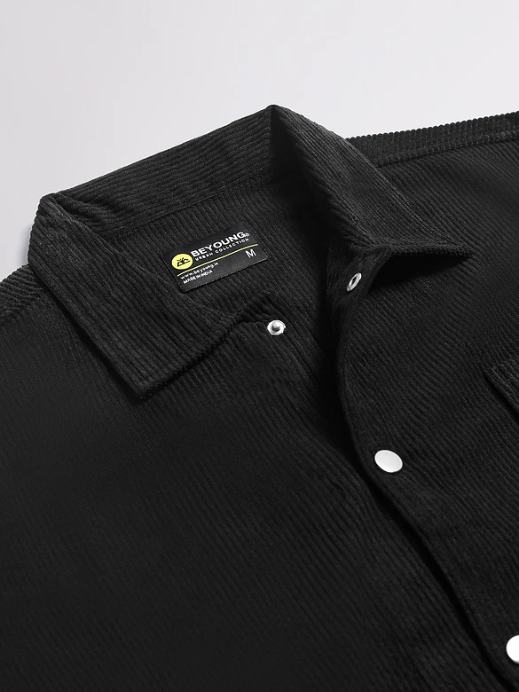 Black Corduroy Shacket