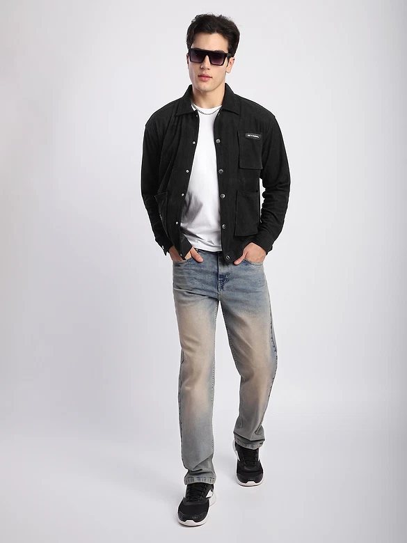 Black Corduroy Shacket