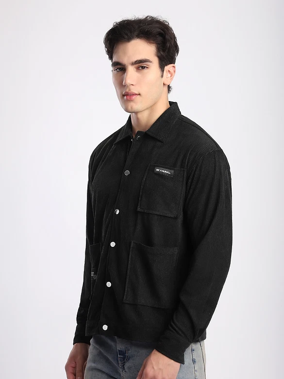 Black Corduroy Shacket