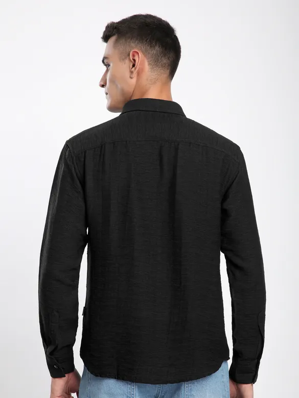 Black Crinkled Shirt