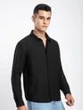 Black Crinkled Shirt