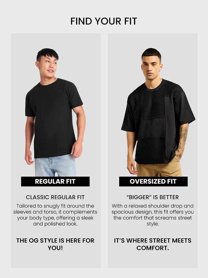 Black Cut And Sew Oversized T-Shirt
