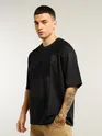 Black Cut And Sew Oversized T-Shirt