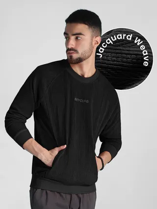 Man in a burgundy mens sweatshirts with curly hair | Beyoung