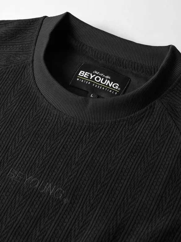 Black Cut and Sew Sweatshirt