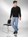 Black Cut and Sew Sweatshirt