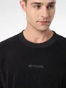 Black Cut and Sew Sweatshirt