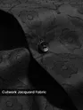 Black Cutwork Jacquard Cuban Shirt