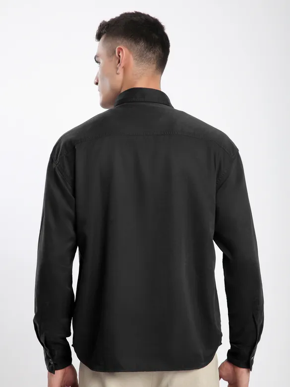Black D-Buckle Cargo Shirt